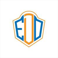 edo abstrakt monogram skydda logotyp design på vit bakgrund. edo kreativ initialer brev logotyp. vektor