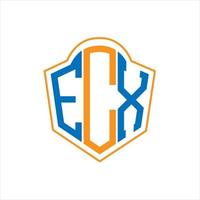 ecx abstrakt Monogramm Schild Logo Design auf Weiß Hintergrund. ecx kreativ Initialen Brief Logo. vektor