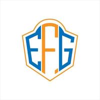 efg abstrakt Monogramm Schild Logo Design auf Weiß Hintergrund. efg kreativ Initialen Brief Logo. vektor