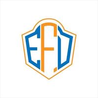 efd abstrakt Monogramm Schild Logo Design auf Weiß Hintergrund. efd kreativ Initialen Brief Logo. vektor