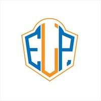 elp abstrakt monogram skydda logotyp design på vit bakgrund. elp kreativ initialer brev logotyp. vektor