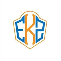 ekz abstrakt Monogramm Schild Logo Design auf Weiß Hintergrund. ekz kreativ Initialen Brief Logo. vektor