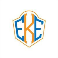 eke abstrakt monogram skydda logotyp design på vit bakgrund. eke kreativ initialer brev logotyp. vektor