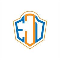 ejd abstrakt Monogramm Schild Logo Design auf Weiß Hintergrund. ejd kreativ Initialen Brief Logo. vektor