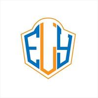 ely abstrakt Monogramm Schild Logo Design auf Weiß Hintergrund. ely kreativ Initialen Brief Logo. vektor