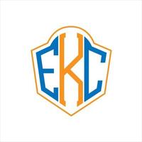 ekc abstrakt Monogramm Schild Logo Design auf Weiß Hintergrund. ekc kreativ Initialen Brief Logo. vektor