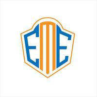 eme abstrakt Monogramm Schild Logo Design auf Weiß Hintergrund. eme kreativ Initialen Brief Logo. vektor