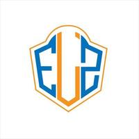 elz abstrakt Monogramm Schild Logo Design auf Weiß Hintergrund. elz kreativ Initialen Brief Logo. vektor