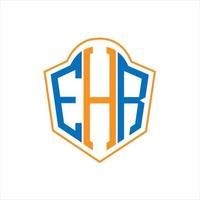 ehr abstrakt Monogramm Schild Logo Design auf Weiß Hintergrund. ehr kreativ Initialen Brief Logo. vektor