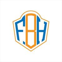 fbh abstrakt Monogramm Schild Logo Design auf Weiß Hintergrund. fbh kreativ Initialen Brief Logo. vektor