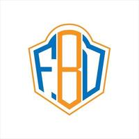 fbd abstrakt monogram skydda logotyp design på vit bakgrund. fbd kreativ initialer brev logotyp. vektor