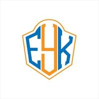 eyk abstrakt monogram skydda logotyp design på vit bakgrund. eyk kreativ initialer brev logotyp. vektor