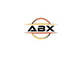 abx brev royalty mandala form logotyp. abx borsta konst logotyp. abx logotyp för en företag, företag, och kommersiell använda sig av. vektor