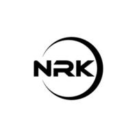 Nr Brief Logo Design im Illustration. Vektor Logo, Kalligraphie Designs zum Logo, Poster, Einladung, usw.