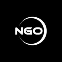 ngo Brief Logo Design im Illustration. Vektor Logo, Kalligraphie Designs zum Logo, Poster, Einladung, usw.