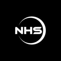 nhs Brief Logo Design im Illustration. Vektor Logo, Kalligraphie Designs zum Logo, Poster, Einladung, usw.