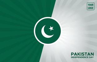 modern Pakistan Unabhängigkeit Tag Design Vorlage vektor