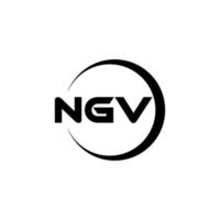 ngv Brief Logo Design im Illustration. Vektor Logo, Kalligraphie Designs zum Logo, Poster, Einladung, usw.