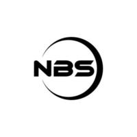 nbs brev logotyp design i illustration. vektor logotyp, kalligrafi mönster för logotyp, affisch, inbjudan, etc.