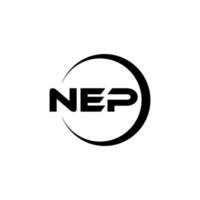 nep Brief Logo Design im Illustration. Vektor Logo, Kalligraphie Designs zum Logo, Poster, Einladung, usw.