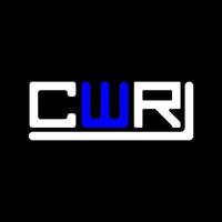 cwr Brief Logo kreativ Design mit Vektor Grafik, cwr einfach und modern Logo.