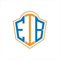 eib abstrakt monogram skydda logotyp design på vit bakgrund. eib kreativ initialer brev logotyp. vektor