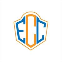 ecc abstrakt monogram skydda logotyp design på vit bakgrund. ecc kreativ initialer brev logotyp. vektor