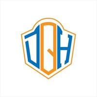 dqh abstrakt Monogramm Schild Logo Design auf Weiß Hintergrund. dqh kreativ Initialen Brief Logo. vektor