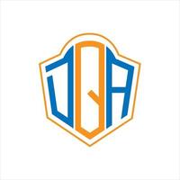 dqa abstrakt monogram skydda logotyp design på vit bakgrund. dqa kreativ initialer brev logotyp. vektor