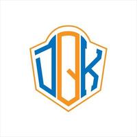 dqk abstrakt monogram skydda logotyp design på vit bakgrund. dqk kreativ initialer brev logotyp. vektor