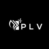 plv Anerkennung Reparatur Buchhaltung Logo Design auf schwarz Hintergrund. plv kreativ Initialen Wachstum Graph Brief Logo Konzept. plv Geschäft Finanzen Logo Design. vektor