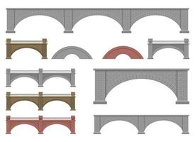 Steinbrückenvektorentwurfsillustration lokalisiert auf weißem Hintergrund vektor