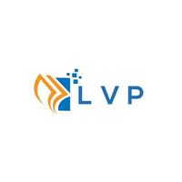 lvp Anerkennung Reparatur Buchhaltung Logo Design auf Weiß Hintergrund. lvp kreativ Initialen Wachstum Graph Brief Logo Konzept. lvp Geschäft Finanzen Logo Design. vektor