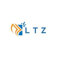 ltz Anerkennung Reparatur Buchhaltung Logo Design auf Weiß Hintergrund. ltz kreativ Initialen Wachstum Graph Brief Logo Konzept. ltz Geschäft Finanzen Logo Design. vektor