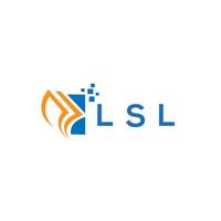 lsl Anerkennung Reparatur Buchhaltung Logo Design auf Weiß Hintergrund. lsl kreativ Initialen Wachstum Graph Brief Logo Konzept. lsl Geschäft Finanzen Logo Design. vektor