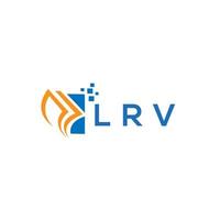 lrv kreditera reparera bokföring logotyp design på vit bakgrund. lrv kreativ initialer tillväxt Graf brev logotyp begrepp. lrv företag finansiera logotyp design. vektor