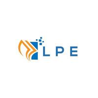 lpe kreativ Initialen Wachstum Graph Brief Logo Konzept. lpe Geschäft Finanzen Logo design.lpe Anerkennung Reparatur Buchhaltung Logo Design auf Weiß Hintergrund. lpe kreativ Initialen Wachstum Graph Brief vektor