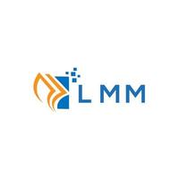 lmm Geschäft Finanzen Logo design.lmm Anerkennung Reparatur Buchhaltung Logo Design auf Weiß Hintergrund. lmm kreativ Initialen Wachstum Graph Brief vektor