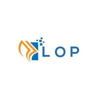 lop kreditera reparera bokföring logotyp design på vit bakgrund. lop kreativ initialer tillväxt Graf brev logotyp begrepp. lop företag finansiera logotyp design. vektor