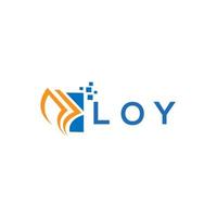 loy Anerkennung Reparatur Buchhaltung Logo Design auf Weiß Hintergrund. loy kreativ Initialen Wachstum Graph Brief Logo Konzept. loy Geschäft Finanzen Logo Design. vektor