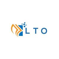 lto kreditera reparera bokföring logotyp design på vit bakgrund. lto kreativ initialer tillväxt Graf brev logotyp begrepp. lto företag finansiera logotyp design. vektor