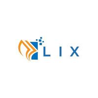 lix Anerkennung Reparatur Buchhaltung Logo Design auf Weiß Hintergrund. lix kreativ Initialen Wachstum Graph Brief Logo Konzept. lix Geschäft Finanzen Logo Design. vektor