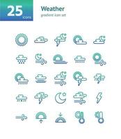 Wettergradientensymbolsatz. Vektor und Illustration.