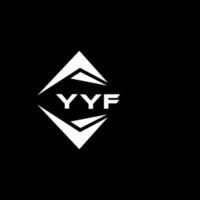 yyf abstrakt monogram skydda logotyp design på svart bakgrund. yyf kreativ initialer brev logotyp. vektor