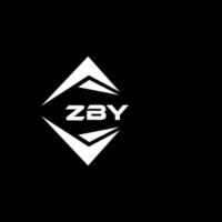 zby abstrakt Monogramm Schild Logo Design auf schwarz Hintergrund. zby kreativ Initialen Brief Logo. vektor