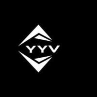 yyv abstrakt monogram skydda logotyp design på svart bakgrund. yyv kreativ initialer brev logotyp. vektor