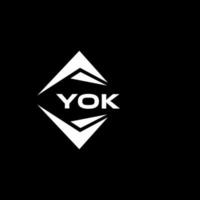 yok abstrakt Monogramm Schild Logo Design auf schwarz Hintergrund. yok kreativ Initialen Brief Logo. vektor