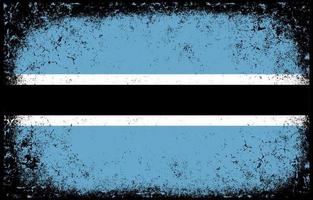 alt schmutzig Grunge Jahrgang Botswana National Flagge Illustration vektor