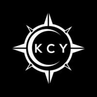 kcy abstrakt Technologie Kreis Rahmen Logo Design auf schwarz Hintergrund. kcy kreativ Initialen Brief Logo. vektor