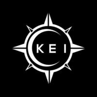 kei abstrakt teknologi cirkel miljö logotyp design på svart bakgrund. kei kreativ initialer brev logotyp. vektor